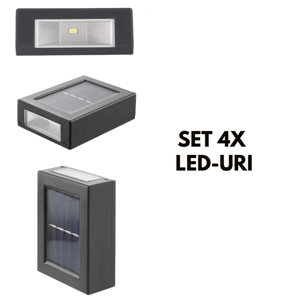 LED-uri pentru perete cu incarcare solara LedBox LP-0024