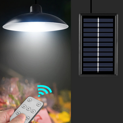 Lampa solara suspendata, cu panou incarcare solara si telecomanda de control