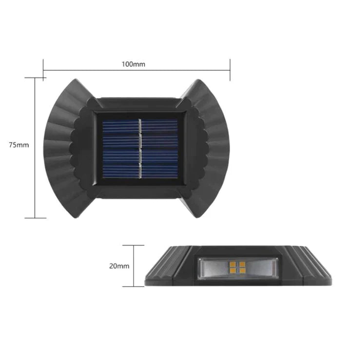 SET 4x Lampa solara de perete SolarWall LP-0029