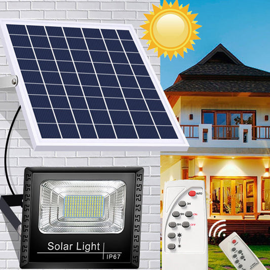 Proiector LED exterior de la 50 pana la 1200W cu panou solar, telecomanda cu functii multiple LP-0054